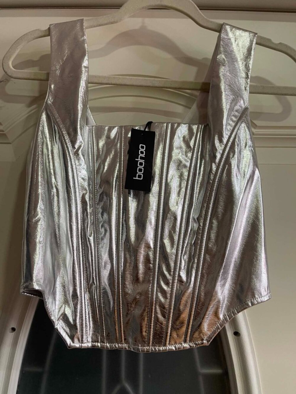 Metallic Silver Corset